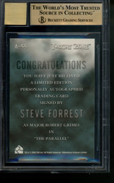 2002 Twilight Zone Shadows Substance Autograph Steve Forrest Auto BGS 9.5